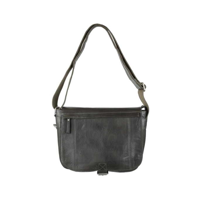 TWENTY FIVE ZIPPER ANTIGO GREY - Messenger Bag